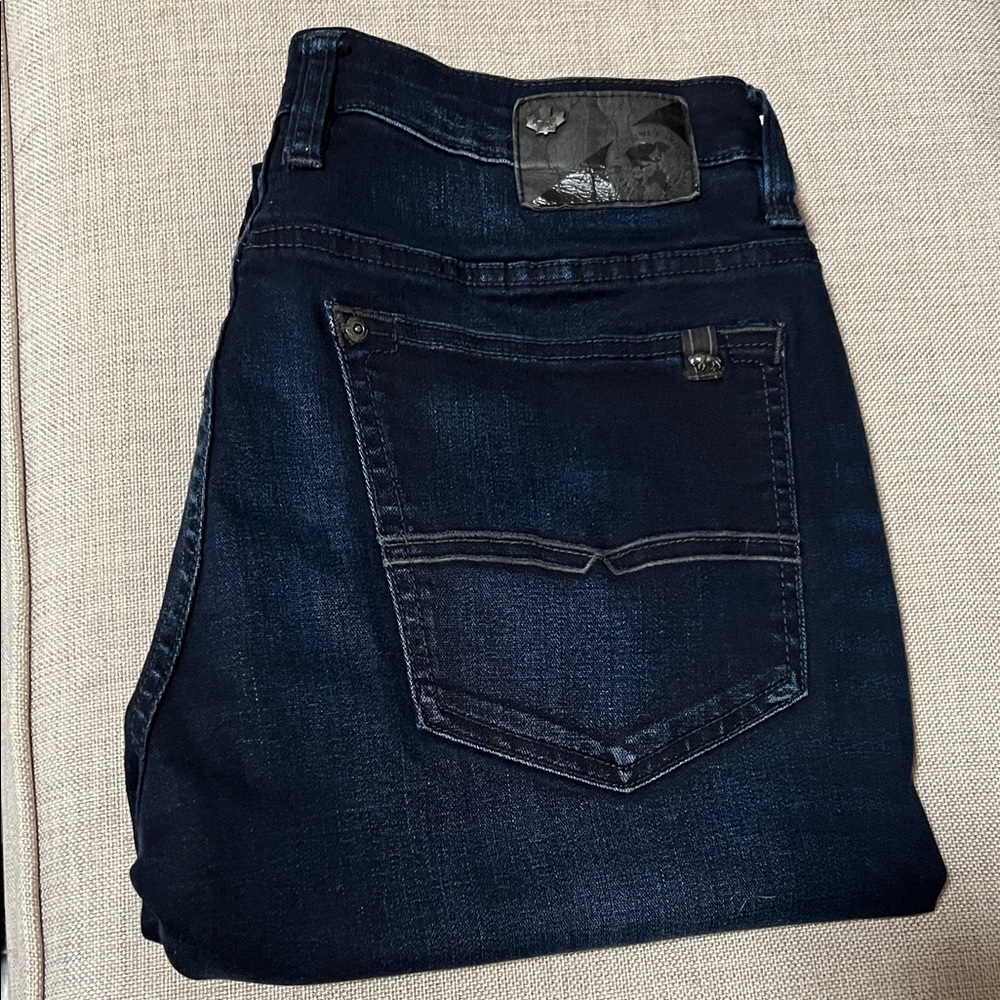 Buffalo David Bitton Deep Indigo Jeans straight stretch 34x30